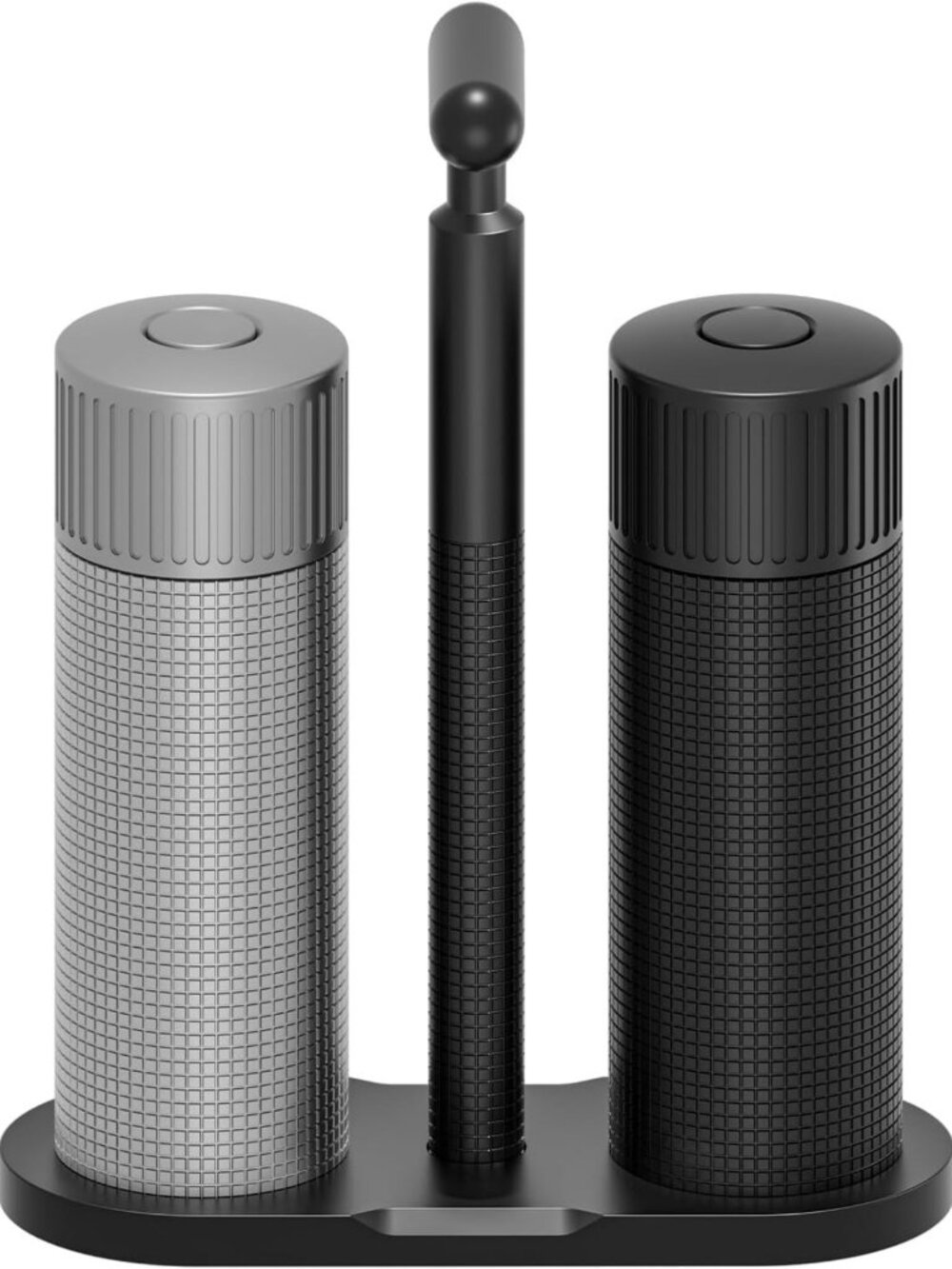 Heavy Duty Aluminum Salt and Pepper Grinder Set - 12 Adjustable Coarseness
